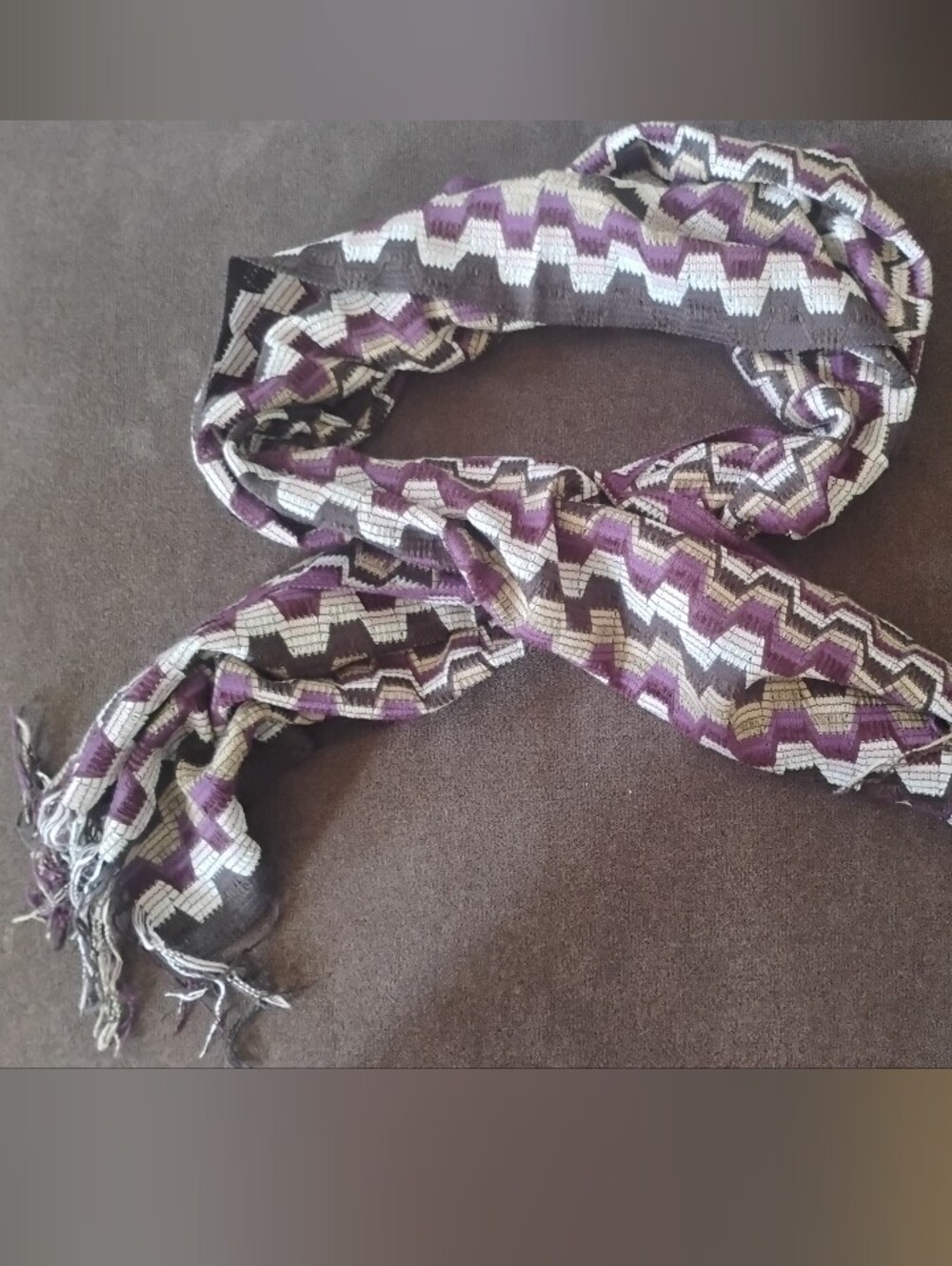 Classic Purple Chevron Missoni Scarf - Picture 1 of 4